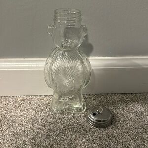 Vintage Glass Sugar Container Bear